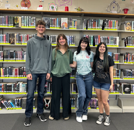 Editors (left to right) Chase Dissinger, Bri Brown, Evelyn Dann, Riley Loftus