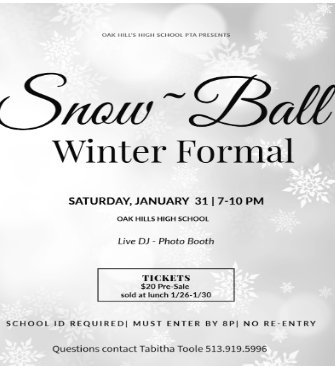 Winter Formal information flyer sent out to all students via their email. Photo Credits: OHLSD