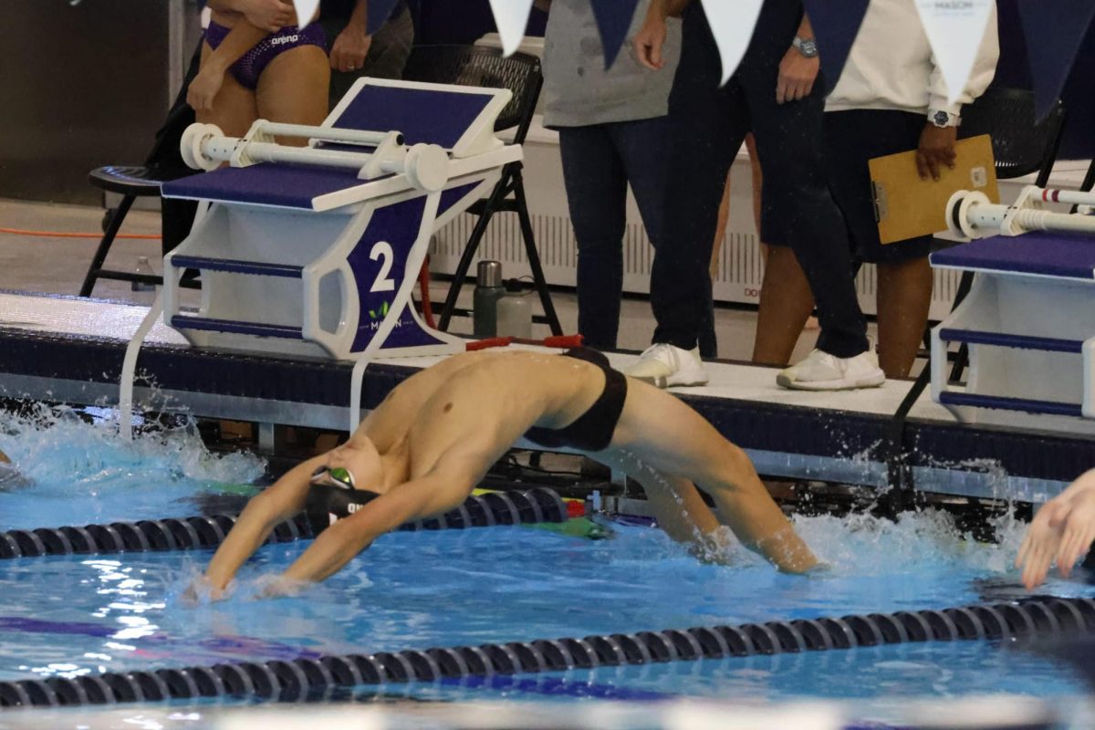 August Foland’s near-perfect backstroke take off at the Mason Municipal Center in an OHYA club meet