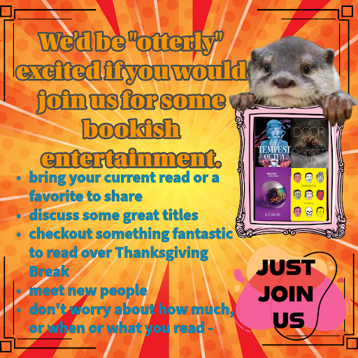 Flyer created to promote the Book Club's first meeting in November.